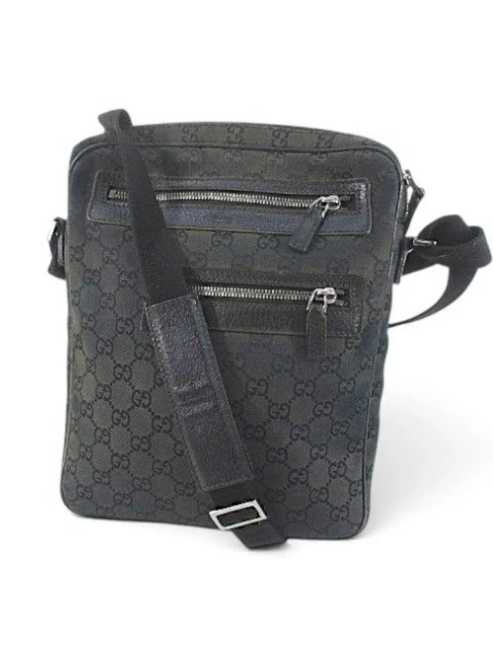 Gucci Shoulder Bag Crossbody GG Canvas Black